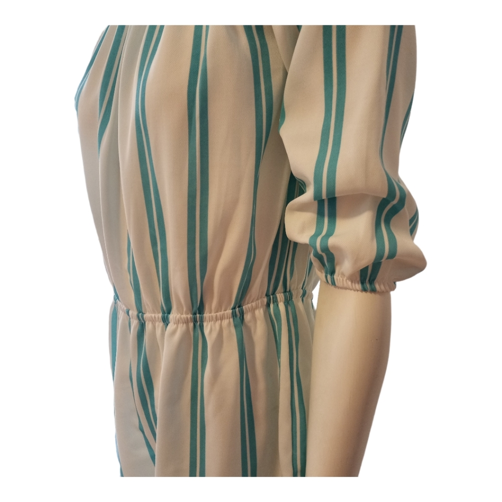 New Light Women’s Striped Off-Shoulder Romper XL - Picture 5 of 9